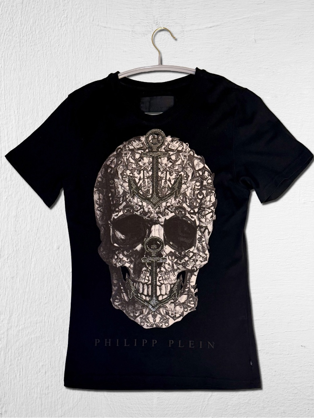 Philipp Plein Black Short-Sleeve Skull Graphic Tee